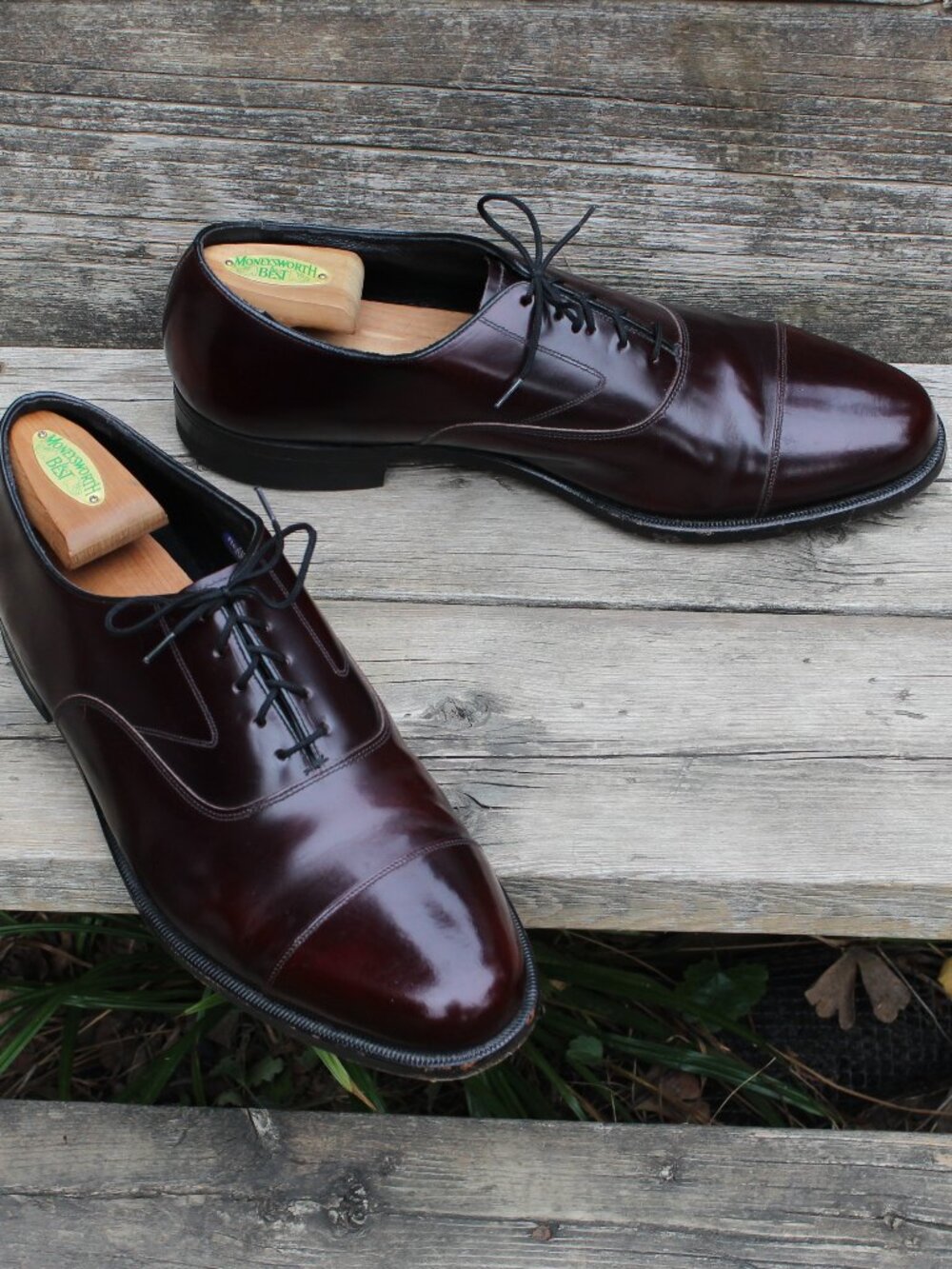 Florsheim Burgundy Cap Toe Oxford, Men's 13 D, Made in USA, Excellent Condition